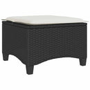 havestole med hynder 2 stk. 55x55x36 cm polyrattan sort