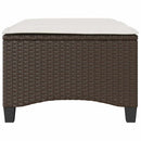 havestole med hynder 2 stk. 55x55x36 cm polyrattan brun
