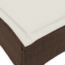 havestole med hynder 2 stk. 55x55x36 cm polyrattan brun