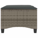 havestole med hynder 2 stk. 55x55x36 cm polyrattan grå