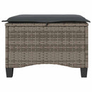 havestole med hynder 2 stk. 55x55x36 cm polyrattan grå