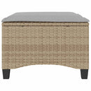 haveskamler 2 stk. med hynder 55x55x36 cm polyrattan beige