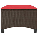 havestole med hynder 2 stk. 55x55x36 cm polyrattan brun
