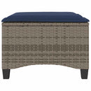 havestole med hynder 2 stk. 55x55x36 cm polyrattan grå