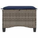 havestole med hynder 2 stk. 55x55x36 cm polyrattan grå