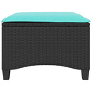 havestole med hynder 2 stk. 55x55x36 cm polyrattan sort