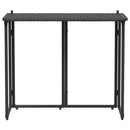foldbart havebord 90x51x75 cm polyrattan sort