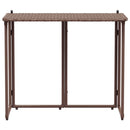 foldbart havebord 90x51x75 cm polyrattan brun