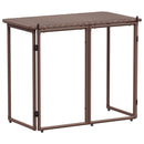 foldbart havebord 90x51x75 cm polyrattan brun