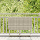foldbart havebord 90x51x75 cm polyrattan lysegrå