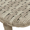 foldbart havebord 90x51x75 cm polyrattan lysegrå