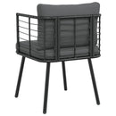 havestol med hynder polyrattan sort