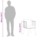 havestol med hynder polyrattan sort