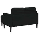 2-personers sofa med chaiselong L-formet 125 cm stof sort