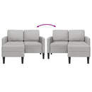 2-personers sofa med chaiselong L-formet 125 cm stof skygrå