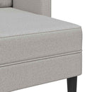 2-personers sofa med chaiselong L-formet 125 cm stof skygrå