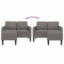 2-personers sofa med chaiselong L-formet 125 cm linned lysegrå
