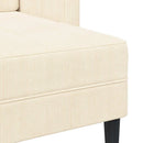 2-personers sofa med chaiselong L-formet 125 cm linned creme