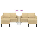 2-personers sofa med chaiselong L-formet 125 cm linned grågrøn
