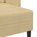 2-personers sofa med chaiselong L-formet 125 cm linned grågrøn
