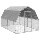 hønsegård med tag 2,5x4x2,25 m galvaniseret stål