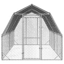 hønsegård med tag 2,5x4x2,25 m galvaniseret stål