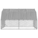 hønsegård med tag 2,5x4x2,25 m galvaniseret stål