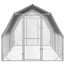 hønsegård med tag 2,5x4x2,25 m galvaniseret stål