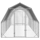 hønsegård med tag 2,5x6x2,25 m galvaniseret stål