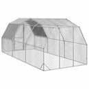 hønsegård med tag 2,5x6x2,25 m galvaniseret stål