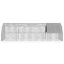 hønsegård med tag 2,5x8x2,25 m galvaniseret stål