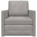 Sovesofa Lysegrå 74 x 77 x 81 cm Fløjl