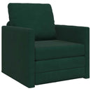 Sovesofa Mørkegrøn 74 x 77 x 81 cm Fløjl