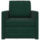 Sovesofa Mørkegrøn 74 x 77 x 81 cm Fløjl