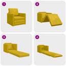 Sovesofa Mørk Gul 74 x 77 x 81 cm Fløjl