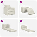Sovesofa Creme 74 x 77 x 81 cm Fløjl
