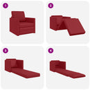 Sovesofa 60cm Vinrød Kunstlæder