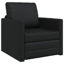 Sovesofa 60cm Sort Kunstlæder