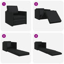 Sovesofa 60cm Sort Kunstlæder