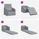 Sovesofa Lysegrå 65 x 80 x 83 cm Stof