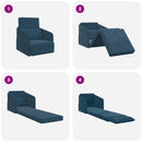 Sovesofa Blå 65 x 80 x 83 cm Fløjl