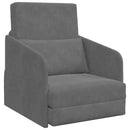 Sovesofa Mørkegrå 65 x 80 x 83 cm Fløjl