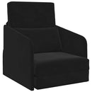Sovesofa Sort 65 x 80 x 83 cm Fløjl