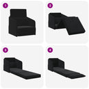 Sovesofa Sort 65 x 80 x 83 cm Fløjl