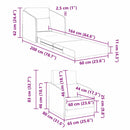 Sovesofa Sort 65 x 80 x 83 cm Fløjl