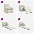 Sovesofa Creme 65 x 80 x 83 cm Fløjl