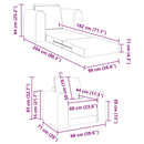 Sovesofa Sort 98 x 71 x 83 cm Stof