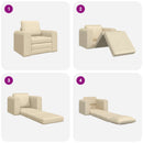 Sovesofa Creme 98 x 71 x 83 cm Stof