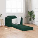 Sovesofa Mørkegrøn 98 x 71 x 83 cm Fløjl
