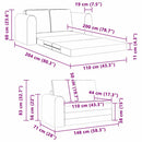 Sovesofa 60cm Sort Stof